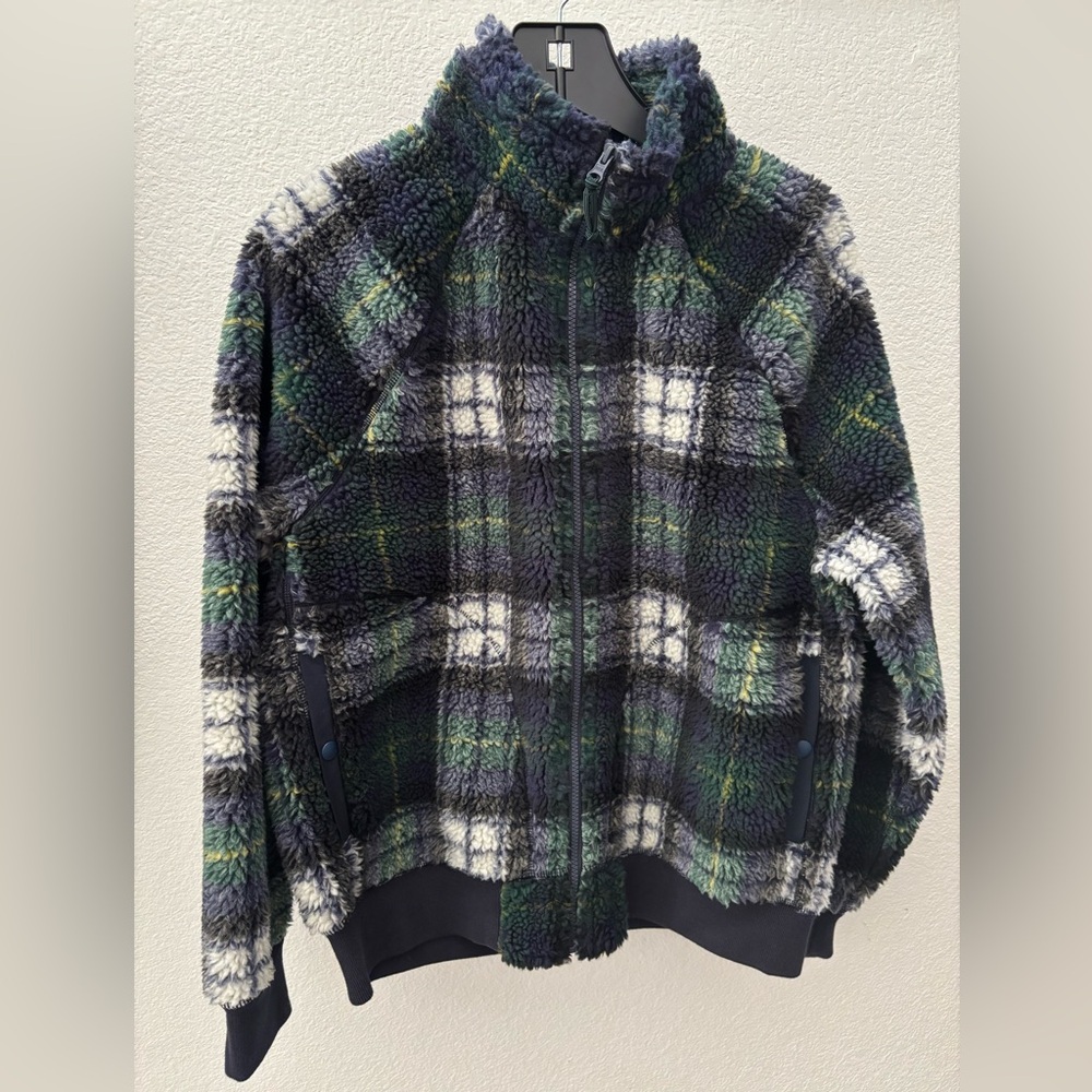 J. Crew Nordic Sherpa plaid jacket, men’s size M